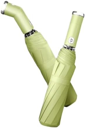Fully Automatic 3-Fold Umbrella with LED Flashlight – Windproof, UV Protection, Reverse Folding, Compact Travel Size for Business and Outdoor Use