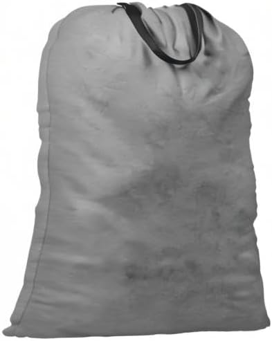 LOLOMLO Extra Large Canvas Laundry Bags with Handles & Drawstring Closure, Heavy Duty Tears Resistant Clothes Storage Travel Bags,25.5"x34",Dark Grey