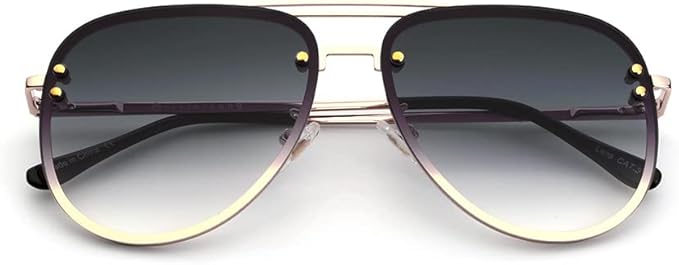 Trendy Oversized Aviator Sunglasses for Women 2025, Cute Retro Aviator Sun Glasses UV Protection Big Shades VF2203