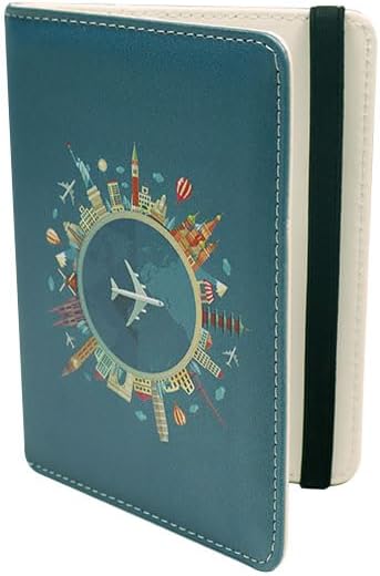 Passport Holder for Travel Essentials,World Travel Passport Cover Personalized Leather Wallet, Global Dream Men Women Birthday Christmas Gift