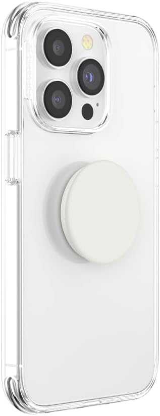 PopSockets Phone Grip with Expanding Kickstand, Adhesive Grip, White - Cream