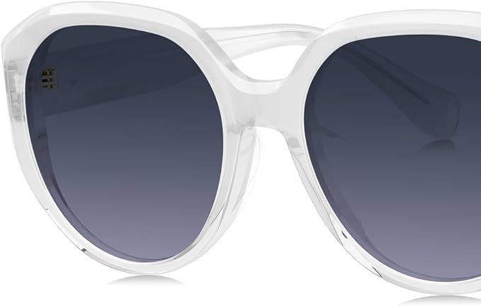 BOLON Women Lady Trendy Elegant Round Polarized Sunglasses BL3130 Ginza 55mm, Exclusive Eyewear Brand of EssilorLuxottica