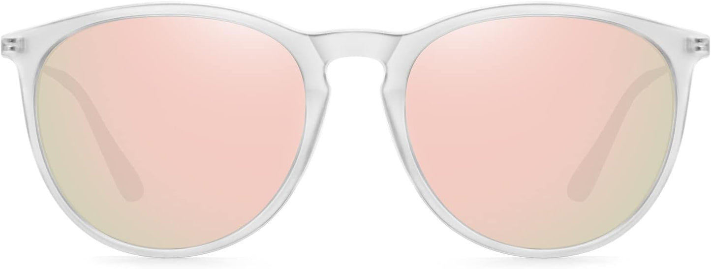 Retro sunglasses womens 2024 trendy round classic glasses