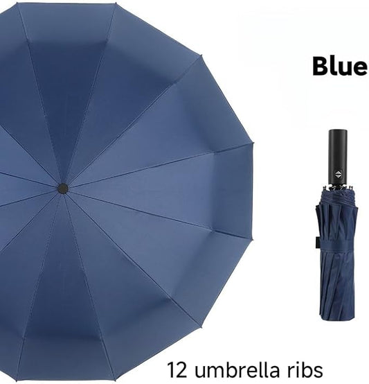 12 Ribs Travel Essentials Umbrella Automatic Folding Rain Umbrella Windproof Compact collapsible,Fits Cars&Backpack Travel size