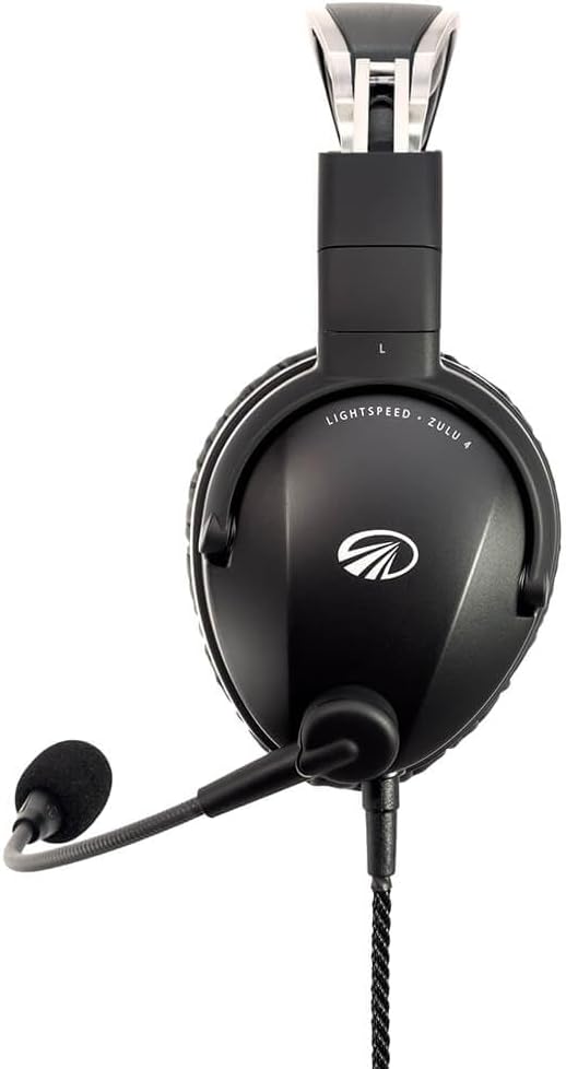 LIGHTSPEED Zulu 4 ANR Aviation Headset - with Dual Bluetooth and FrameFit™ Ear Seals (Heli U-174)
