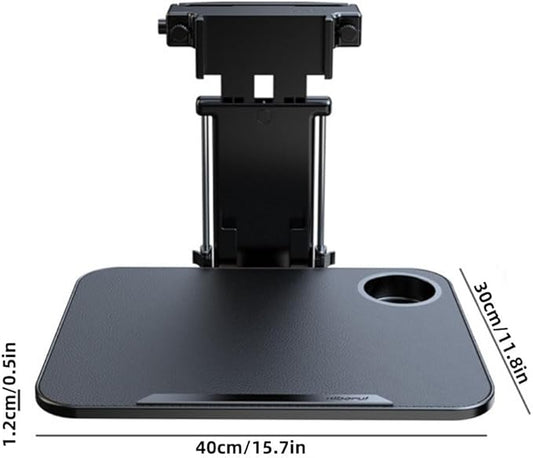 Vpswekans Car Table Multifunctional Folding Desk, Seat Back Laptop Desk and Food Tray for Car Travel, Car Seat Back Portable Tray with Tablet Holder or Mobile Phone Holder(A)