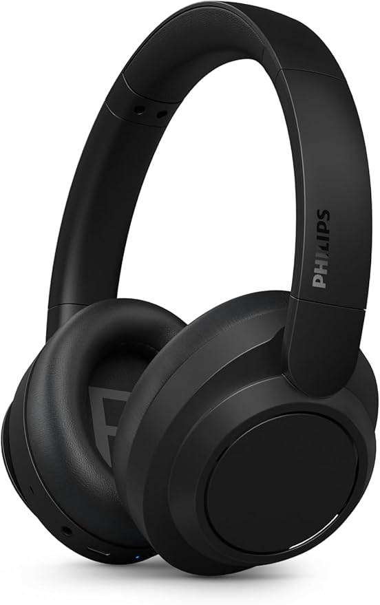 PHILIPS H6509 Wireless Headphones,Over-Ear Bluetooth Headphones with Noise Canceling Pro,Dynamic Bass,70H Battery Life,Fast Charging,Soft Ear Cups,Bluetooth 5.3, Multipoint Connectivity,App Control