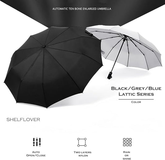 Folding Umbrella, Strong Compact Umbrella 10 RIBS