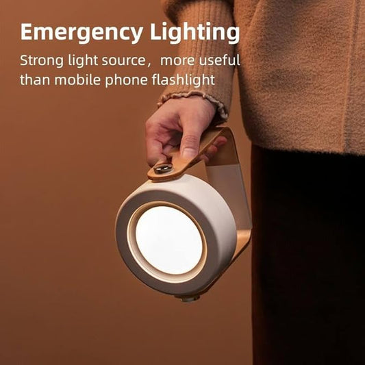 Retro Lantern Light USB Rechargeable Outdoor Camping Light, Three Level Dimming, Portable Emergency Atmosphere Light, Suitable for Camping and Home Decoration (Wooden Handle Lantern Light)