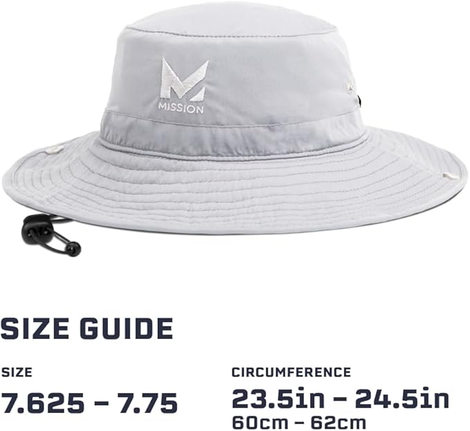MISSION Cooling Bucket Hat - Unisex Wide-Brim Hat for Men & Women - Lightweight, Foldable & Durable - Cools Up to 2 Hours