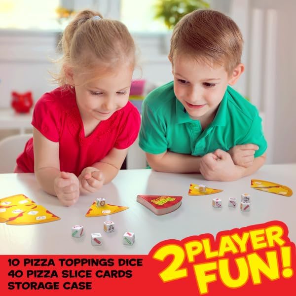 University Games, Pizza Party Dice Game, Dice Game for Kids and Families, Ages 6+