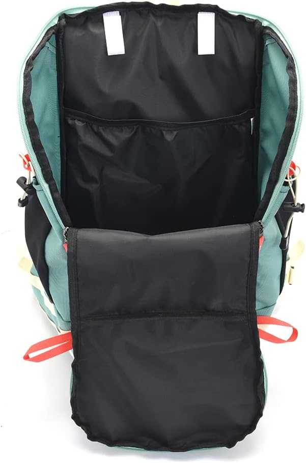 Bseash 40L Waterproof Hiking Camping Backpack with Rain Cover, Outdoor Sport Travel Daypack Rucksack for Skiing Cycling (Mint Green)