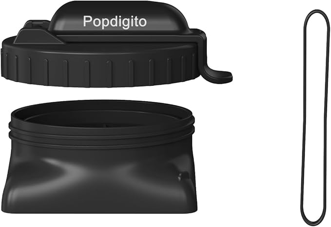 Collapsible Water Bottles caps for Travel Gym Hiking Camping (Upgrade Straw Black Cap) Note:Not applicable to bottles of Upgrade Type2/Type3 bottles