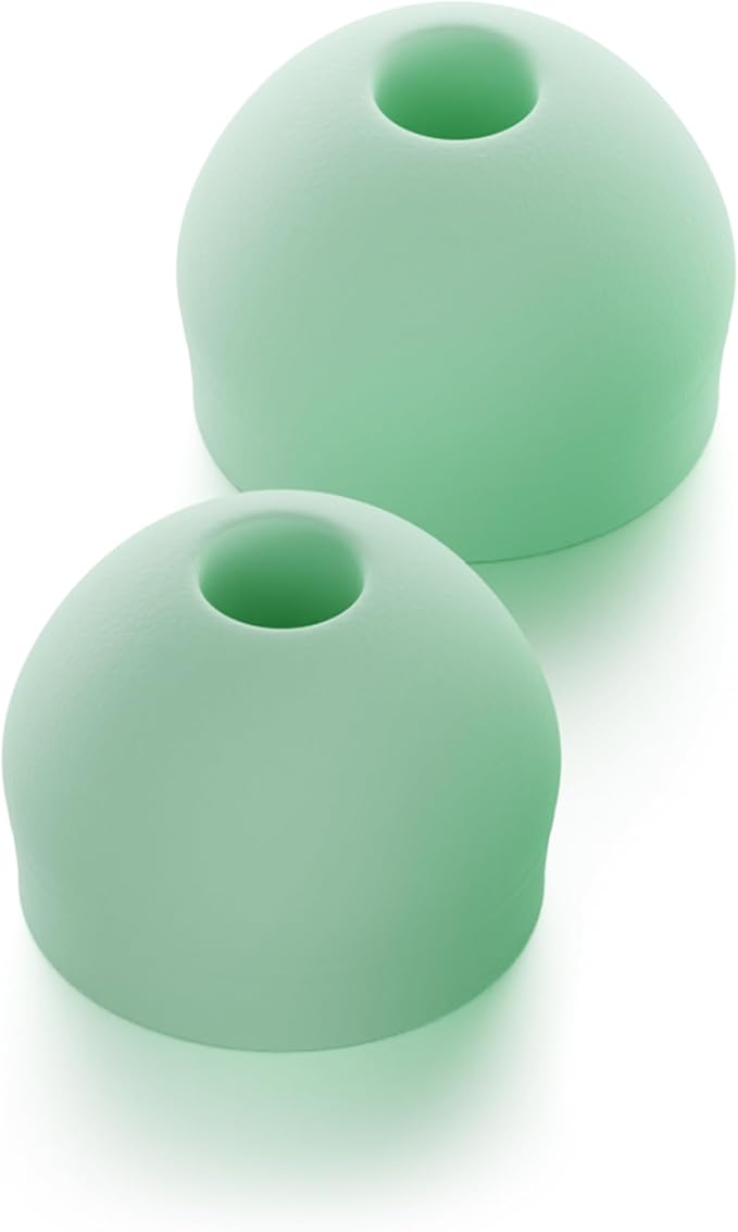 CURVD Earplug XXS Tips Replacement Set, Noise Reduction Replacements Soft Flexible Silicone Eartips for Earplugs, Earphones & Earbuds (Mint)