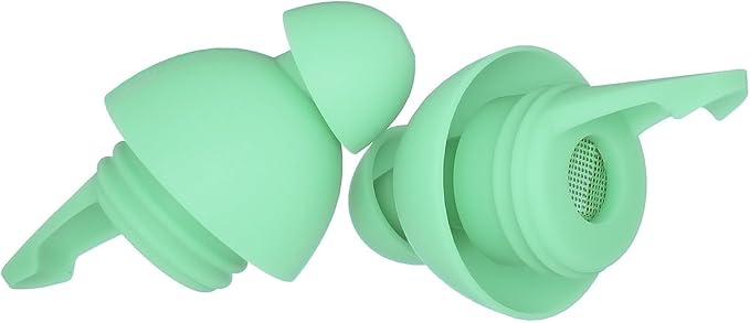 LYSIAN High Fidelity Concert Ear Plugs for Music Reusable-2 Pairs Pack Musicians Earplugs for Noise Cancelling, Concert Festivals, Drummers, DJS, Raves, Games -23dB