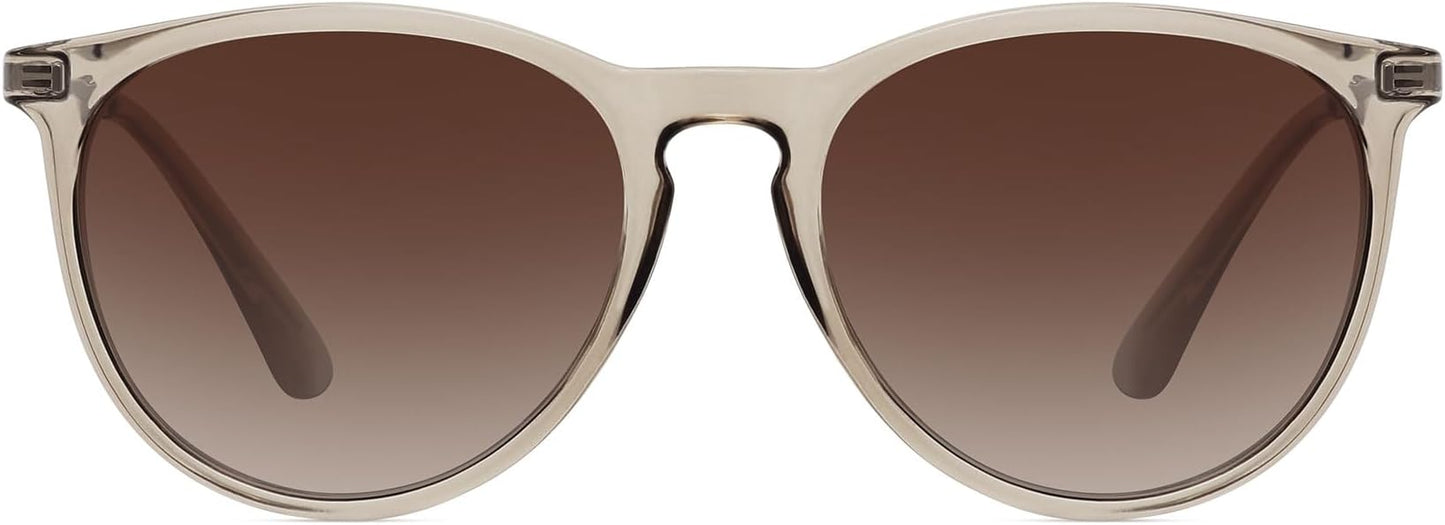 Retro sunglasses womens 2024 trendy round classic glasses