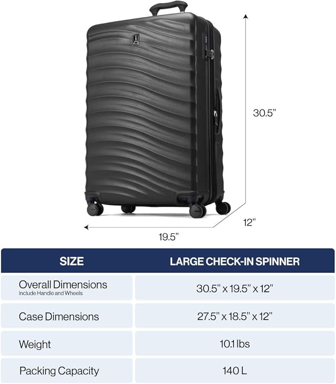 Travelpro Maxlite Air V2 Hardside Expandable Checked Luggage, 8 Spinner Wheels, Lightweight Hard Shell Suitcase, TSA lock, Slate Green, Checked Large 28-Inch