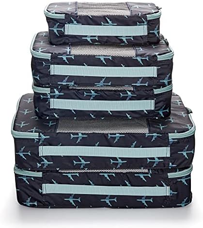 TravelWise Packing Cubes, Navy Airplanes, Set (5262367)