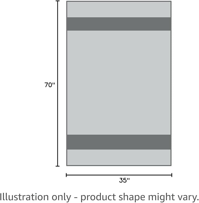 cabanana Large Beach Towel Oversized - Cotton Velour 35 x 70 Inch Blue Grey Striped Terry Pool Towel, Cabana Soft Swimming Towel for Adults Women Men (Navy Grey)