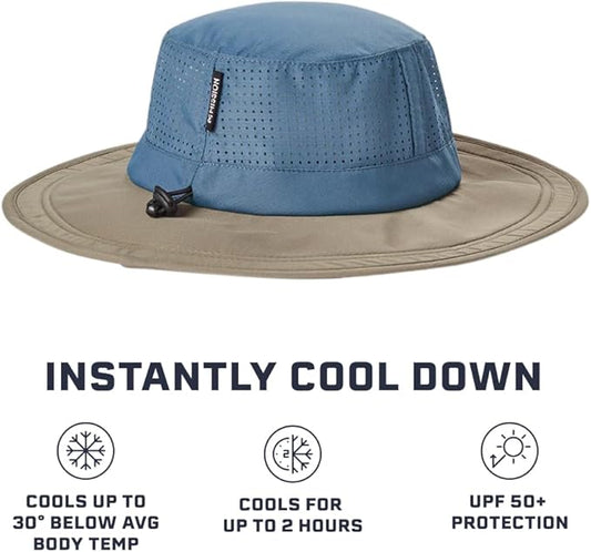 MISSION Cooling UPF Boonie Hat - Unisex Sun Hat for Hiking, Beach & Fishing - Sweat & Water Activated Technology