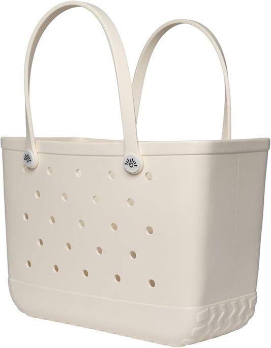 Sunnies Beach Bag - Large Tote Bag for Beach, Pool, & Travel - Lightweight, Waterproof, & Easy-to-Clean - Stylish Summer Bag