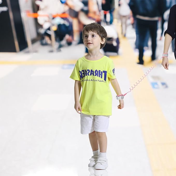 Blisstime Toddler Leash, 2 Pack Kid Leash Anti Lost Wrist Link with Key Lock Baby Leash Harness for Toddler (Mint Green+Pink)