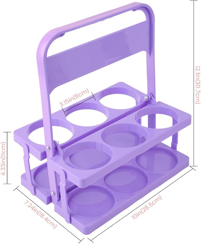 musbus Reusable Drink Carrier with Handle for Food Delivery Drivers, Portable Cup/Coffee Holder Accessories for Delivery, Foldable Drinks Caddy with Tray, Car Durable Plastic Festive Bottle, Vacation