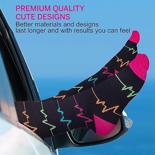 LEVSOX Compression Socks Women and Men, 20-30mmHg, Best for Nurses, Travel, Pregnancy