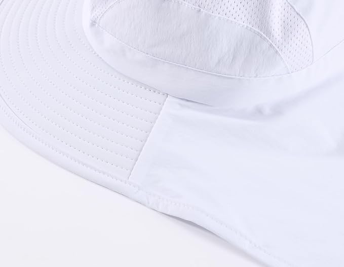 Home Prefer UPF 50+ Sun Hats for Men Women Wide Brim Fishing Hat with Neck Flap UV Protection Sunblock Safari Bucket Hat