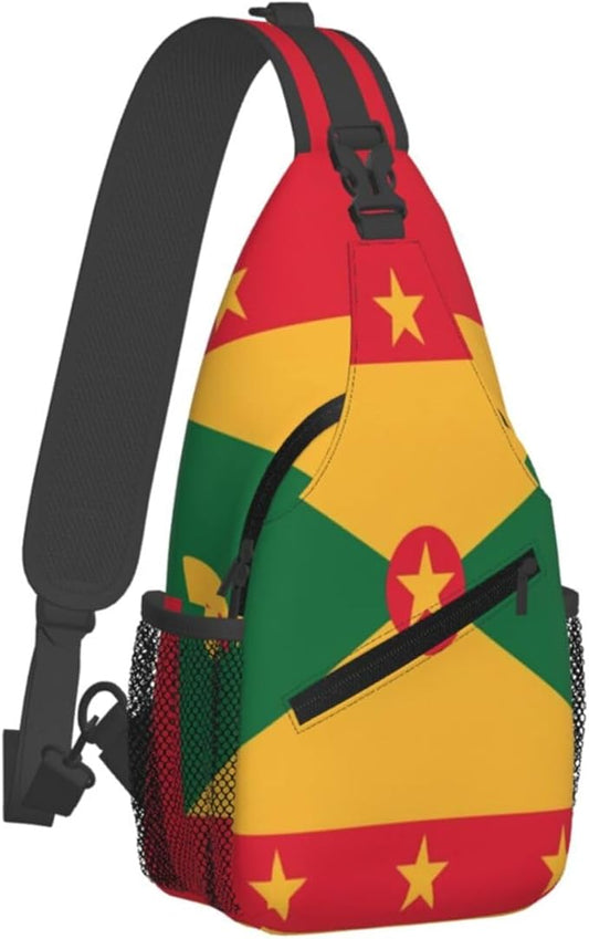 Grenada Flag Sling Bag Multipurpose Crossbody Sling Backpack Travel Cycling Hiking Shoulder Bag For Women Men