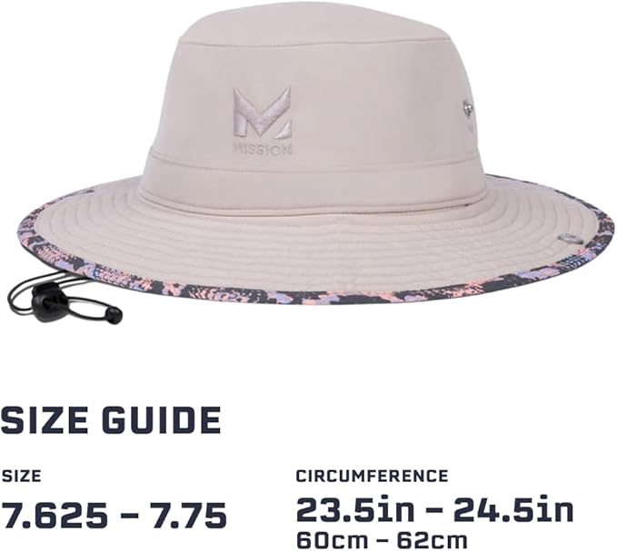 MISSION Cooling Bucket Hat - Unisex Wide-Brim Hat for Men & Women - Lightweight, Foldable & Durable - Cools Up to 2 Hours