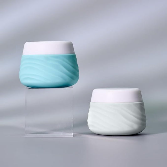 Travel Containers for Toiletries, Silicone Jar with Lid Eternal Moment, TSA Approved Travel Size Bottles with Clear Bag, Leak-proof Traveling Accessories Cosmetic for Lotion Face Body Cream (4 Pack)