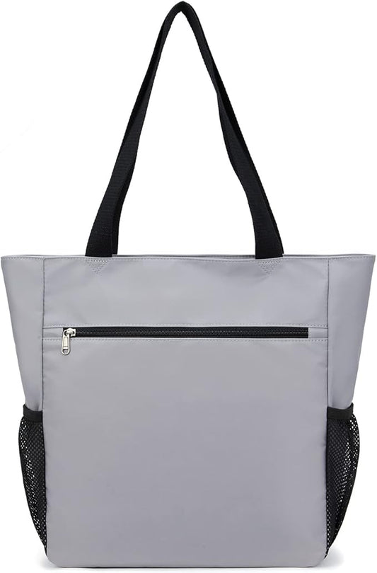 ETidy Large Capacity Foldable Tote Bag With Zipper Water-resistant SandproofWomen Beach Bag Handbag GymBag Travel ShoppingBag