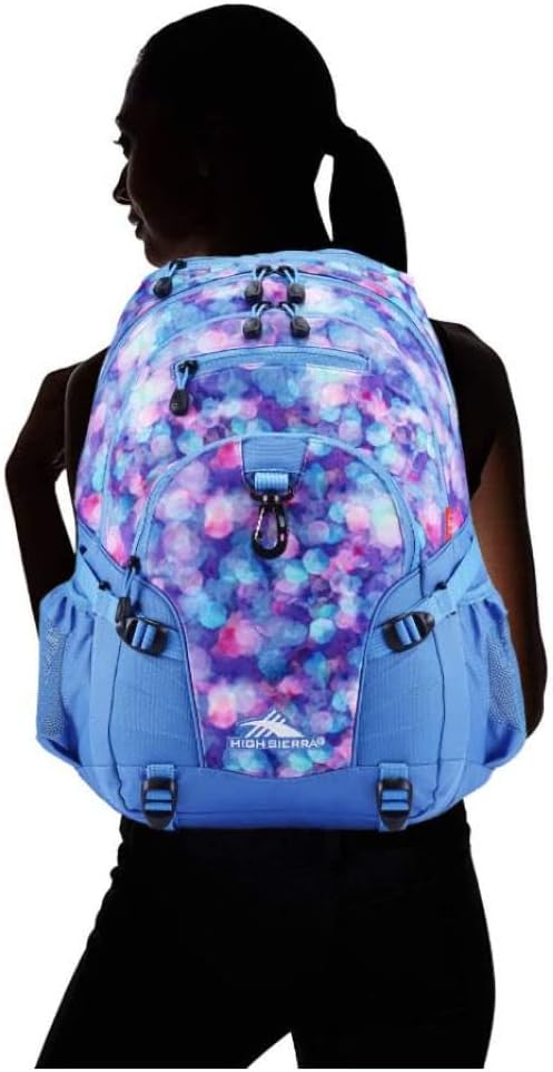 High Sierra Loop Backpack, Travel, or Work Bookbag with tablet sleeve, One Size, Shine Blue/Lapis