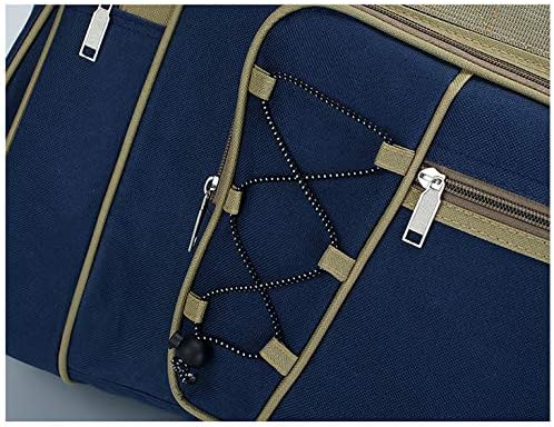 Travel Duffle Bags for Men 26" Weekender Over Night Carry On Bag Lightweight Extra Large Oxford Duffel Gym Sturdy Luggage Water-proof foldable Holdall (Blue)
