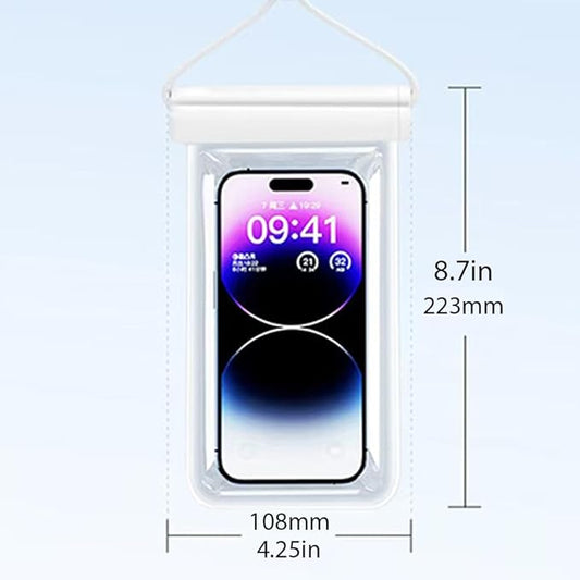 Personalized Initial Waterproof Phone Pouch Case (Blue)