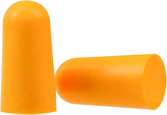 Fan Wu Soft Foam Earplugs 50 Pairs – 32dB Noise Reduction for Sleeping, Travel & Work | Slow Rebound Comfort Fit | Latex-Free Hearing Protection | Orange Color | Standard Size