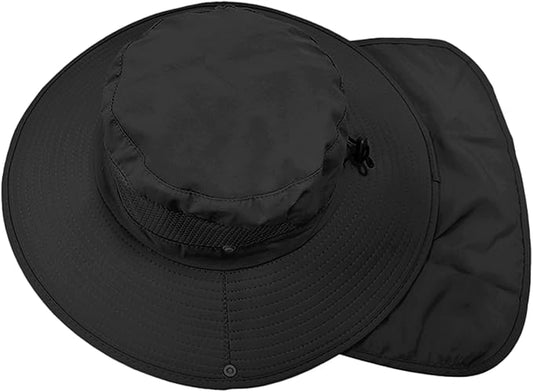 ZOORON Sun Hats for Men Women Fishing Hat with Neck Flap,UPF 50+ Sun Hat Waterproof Wide Brim Bucket Hats for Safari Hiking