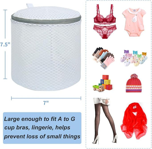 Vivifying Bra Bags for Laundry, 2 Pack Honeycomb Mesh Bra Washing Bags for Laundry, Washing Machine, Lingerie, Delicates, Sock and Baby Clothes
