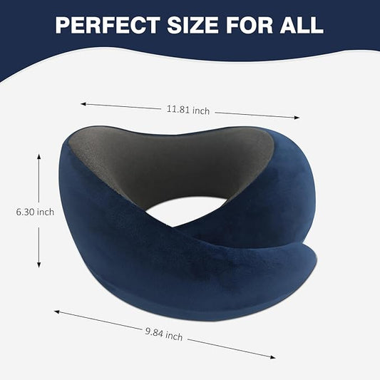Snail Flexible Neck Pillow, Airplane Travel Pillow, Premium Memory Foam Travel Pillow, 360° Ergonomic Design, Asymmetrical Sides, Suitable for Office, Automotive, Washable Pillowcase