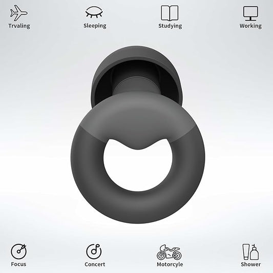 Earplugs for Sleeping,Noise Reduction Soft Silicone Ear plugs with 7 Pairs Ear tips&One Connection Cord,Hearing Protection Reusable Earplugs for Sleeping,Concert,Work&Sound Reduction 25dB-30db