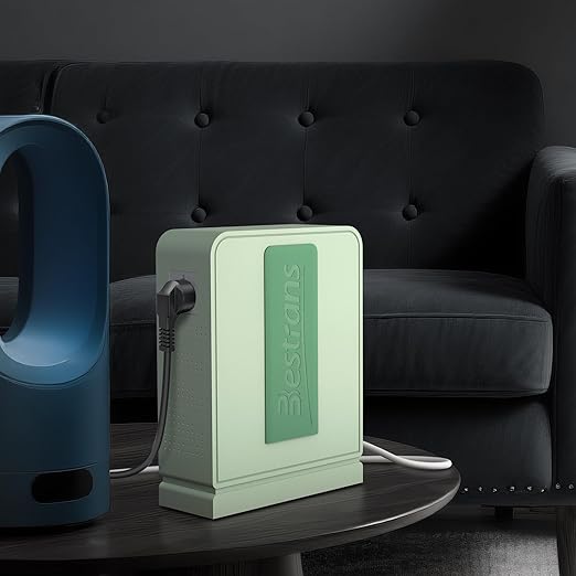 3000W Step Up Transformer 110v to 220v Converter, Heavy Duty Voltage Converter 110v to 220v with Dual Outlets, Overload Protection & Ultra-Quiet Design for Home Appliances, Light Green