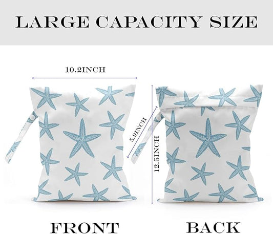 2 pieces Wet bag, wet dry bag, swimsuit, travel, beach, pool, diapers, Dirty Yoga gym clothes, Beach bag Bee flower Sunflower Decor Sunflower gifts for women.