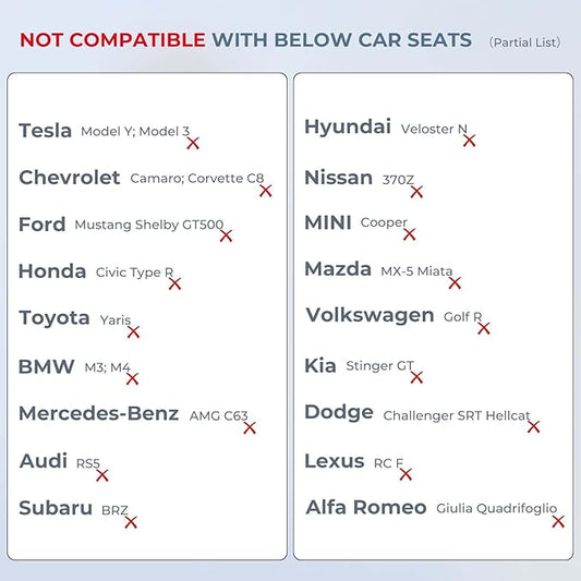 Yoocaa Adjustable Car Headrest Pillow, Road Pal Headrest, U-Shaped Travel Sleeping Pillow for Kids & Adults, Head Neck Support Only Suitable for Car Seat Headrest with Poles, Black