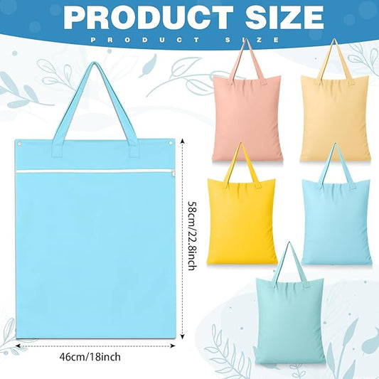 SATINIOR 5 Pcs Large Travel Laundry Bags with Handle Waterproof Washable Dirty Clothes Bags