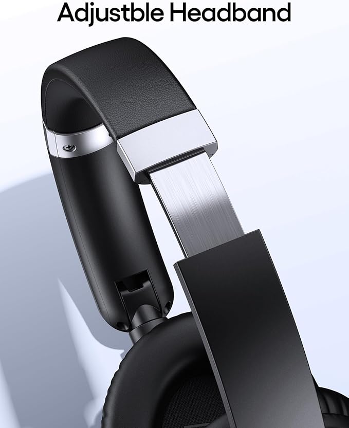 TAGRY Hybrid Active Noise Cancelling Bluetooth Headphones 100H Playtime Wireless Over Ear Headphone with Fast Charging Hi-Res Audio Headsets Comfort Earcups for Commute Travel Office Phone PC Black