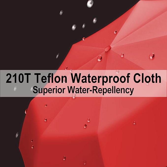 Windproof Mini Travel Folding Umbrella - UPF 50+ Sun & Rain Protection, Small Compact Lightweight Design Fits in Pocket or Bag, Eco-Friendly Fabric Wallet Umbrella for Commuter, Men Women Boys Girls