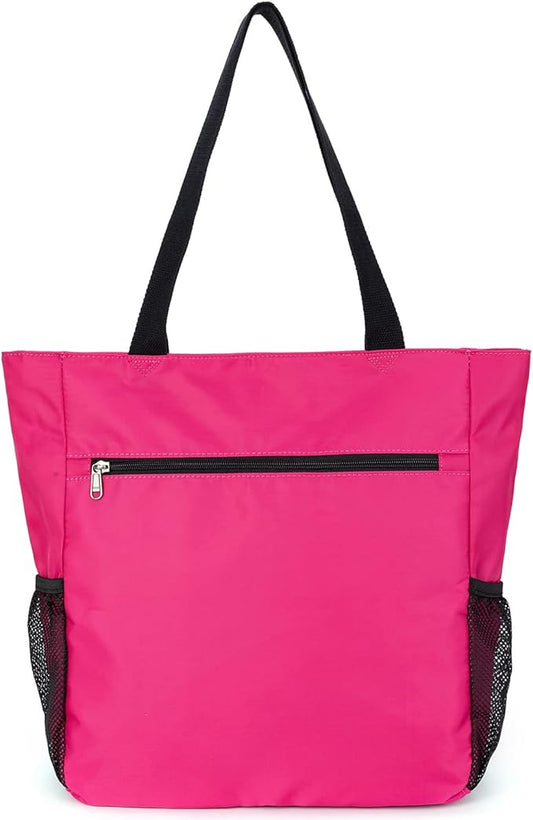 ETidy Large Capacity Foldable Tote Bag With Zipper Water-resistant SandproofWomen Beach Bag Handbag GymBag Travel ShoppingBag