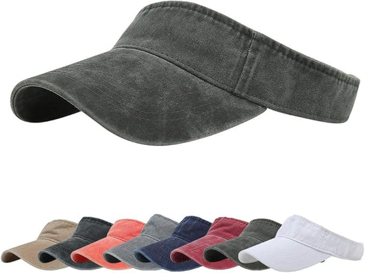 Sport Sun Visor Hats Cotton Ball Caps Empty Top Baseball Sun Cap for Men Women