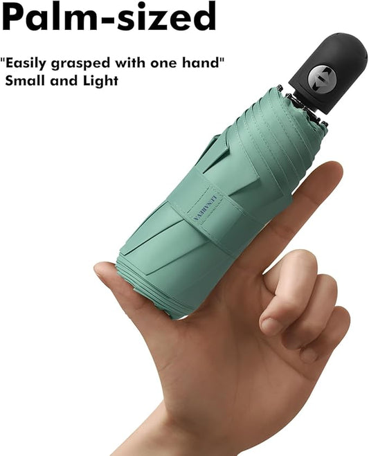 Compact Umbrella – Small, Lightweight, Sturdy & Windproof; Mini Travel Umbrella for Sun & UV Protection, Suitable for Men, Women & Kids